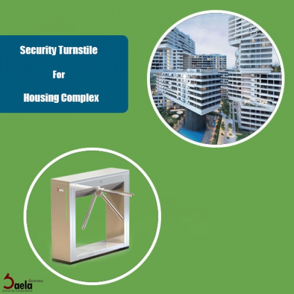 Security turnstile for housing complex