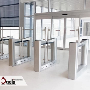 Turnstile gates for the protection of buildings